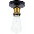 Miniatyrbillede 1 af 4: Retro industriel stil Metal E27 Loftslampe til soveværelsesbelysning Stue Loftslampe, Messing - Messing