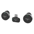 Miniatyrbillede 1 af 4: Magnetisk Clip-on Mikrofon Støjreducerende Bluetooth 2 Sendere 1 Modtager USB-C Svart black