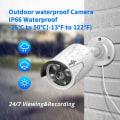 Miniatyrbilde 5 av 5: 5 MP Super High Definition POE-sikkerhetskamera med lydbevegelsesdeteksjon Night Vision Remote Access IP66 vanntett