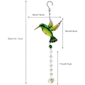 Pikkukuva 2 / 5: Crystal Suncatcher Green Hummingbird riippuva riipus, sateenkaariprisma-kattokruunu, kattokruunujen valmistaja Koristeellinen ikkuna Suncatcher kotipuutarhasisustus