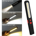Pikkukuva 2 / 5: Ladattava LED-työvalo, kaksivärinen yhdistelmävalotarkastuslamppu 2 in 1 COB LED-taskulamppu kaksoismagneettisella A:lle