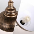 Miniatyrbillede 3 af 4: Sæt med 2 Pendel, vintage retrostil 29 cm, loftslampeskærm Metal Justerbar ledning til spisestue stue R