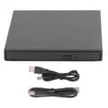 Ekstern DVD-optisk diskstasjon Ultra tynn Ekstern CD DVD-stasjon USB 2.0 Bærbar CD DVD-brenner for bærbar PC stasjonær PC Svart