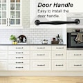 Miniatyrbillede 2 af 5: 10 stk Sorte køkkenskabsgreb Sorte skabsgreb Solide sorte køkkendørgreb med mat finish 128mm Cen