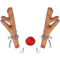 Miniatyrbilde 2 av 2: Bil Reindeer Antler Kit Julebilpynt BROWN