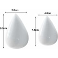 Pikkukuva 2 / 5: 7 set Creative Teardrop Coat Hook Hook Seinäkoristelu Moderni sisustus, valkoinen