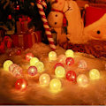 Miniatyrbild 4 av 5: Cotton Ball String Lights, 3M 20 LED-lampor Batteridrivna String Lights Inomhusdekoration 6 cm bollar för bröllop, Vale