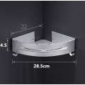 Miniatyrbillede 2 af 5: Hjørnebrusereol, badeværelseshylde uden boring, opbevaringsstativ i aluminium (lys, dobbelt lag)