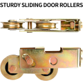 Miniatyrbild 3 av 5: Uteplats skjutdörr tandem set, Huazu skjutdörr rullbyte, 1-1/4" stålkullager