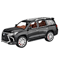 Miniatyrbilde 1 av 2: 1/24 Lexus 570 offroad lyxmodellbil, leksaksbil og zinklegering Black