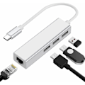 Miniatyrbilde 2 av 5: USB C til Gigabit Ethernet-adapter USB C til USB 3.0 10/100/1000 RJ 45 LAN-nettverksadapterkabel, støtter Windows 8/7/10