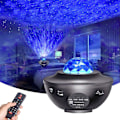 Miniatyrbillede 1 af 5: Stjerneprojektor med højtalere & LED - Galaxy lampe Black