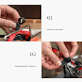 Miniatyrbillede 4 af 6: Opbevaringsnetpose, bærbar PVC-plast, gummi, udvidelig plads, bredt kompatibel, hængende netpose til udendørs, sort