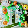 Pikkukuva 3 / 5: Viidakon syntymäpäiväkoristeet Boy Safari -syntymäpäiväkoristeet Happy Birthday -banneri