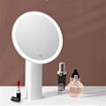 Miniatyrbillede 3 af 3: 8,5" Makeup-spejl med lys, frirotation, hvid