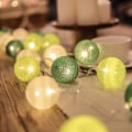 Miniatyrbilde 1 av 3: 20 LED-hagestrenglys utendørs krystallkulelys, hage, jul (grønn)