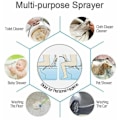 Miniatyrbillede 5 af 5: Sort bærbar bidetsprøjte, toilethane, rustfrit stål, koldt bad, Shattaf-ventil, sprøjtesæt