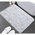 Miniatyrbilde 2 av 5: Bad, kjøkken, toalett, sklisikre absorberende matte, marmormønster gulvmatte, trinnmatte, hvit, 60*90cm,
