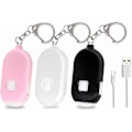 Pikkukuva 1 / 5: Musta/vaaleanpunainen/valkoinen, 3kpl ulkokäyttöön tarkoitettu LED-taskulamppu USB :llä ja sireenisireenillä ulkoiluun