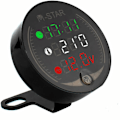 Miniatyrbild 2 av 5: I 1 MTB voltmeter + elektronisk klocka + termometer + stoppur Digital LED temperaturspänningsmätare, svart