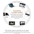 Miniatyrbilde 5 av 5: h9 Wireless Qwerty White Bakgrunnsbelyst 2.4ghz Touchpad Tastatur Air Mouse For Tv Box Mini Pc