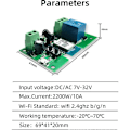 Miniatyrbillede 3 af 5: Enkeltkanals smart WIFI switch modul punkt handling selvlåsende modul alexa stemmestyring modul