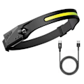 Miniatyrbilde 2 av 5: Hodelykt, kraftig USB oppladbar LED-hodelykt for camping, lesing, fotturer, sykling