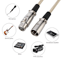 Miniatyrbillede 5 af 8: 3-polet XLR Han til XLR Hun Mikrofonkabel - 5 Meter (16,4 Fod) Lydledning 5m