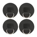 4 stk. D-ring patch PVC rustfrit stål surfbræt enkelt leje rund form D-ring pude til oppustelig båd kajak kano sort