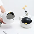 Miniatyrbillede 3 af 11: Skrivebordsaffaldsspand Sød form til hjemmet Space Cat Black
