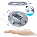 Miniatyrbillede 3 af 5: Solar Deck Lights Indkørsel Solar Lamp Udendørs LED Vandtæt lys til haven Dock Pathway Yard 2 Pack (blå)