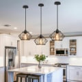 Miniatyrbilde 4 av 5: i 1 DIY Retro Pendant Lysekrone E27 Shade for Soverom Stue Bar Svart 1stk - Svart