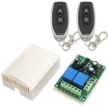 Pikkukuva 1 / 5: 220 V AC 2-kanavainen langaton kaukosäädinkytkin, RF-vastaanotin 433 MHz:n relemoduuli On/Off-lähettimellä Garage Doolle
