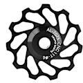 Miniatyrbillede 7 af 8: Mountainbike keramisk baghjulsafleder guidehjul leje spændingshjul 2 stk. til salg (sort 11T)