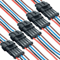 Pikkukuva 1 / 5: 5 sarjaa (4 reikää uros- ja set) kytkettävä 15 cm vedenpitävä autoliitinsarja