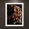 Pikkukuva 3 / 5: Skull DIY 5D Diamond painting Halloween Skull Sisustus Kodin seinän sisustus Pyöreä timantti 30*30cm,
