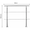 Pikkukuva 2 / 5: Ikkunan oven kaide Portaiden kaide ruostumatonta terästä oleva kaide kaide 80 cm 2 poikkipalkkia