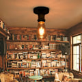 Miniatyrbilde 3 av 4: 2 STK Retro industriell stil metall taklampe E27 for soverom belysning Stue taklampe, messing - messing