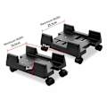 Miniatyrbillede 4 af 5: Mobil stationær computerstativ Rullende hjul Justerbar bredde Pc Tower Stander (Sort), Sort