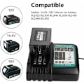 Miniatyrbillede 3 af 5: 3A DC18RC erstatnings Li-Ion oplader til Makita 14,4V~18V BL1830 BL1840 BL1850 BL1815 BL1430 LXT400 EU lynoplader