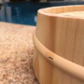 Miniatyrbillede 4 af 4: Sauna termohygrometer Hygrometer træ termometer Sauna tilbehør Enkelt bord Sauna fugt termometer