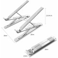 Miniatyrbild 3 av 5: (Apple Silver - N71 Double Layer Aluminium Legering Stativ) Kylning Fällbart datorställ
