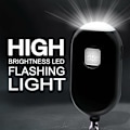 Pikkukuva 2 / 5: Musta/vaaleanpunainen/valkoinen, 3kpl ulkokäyttöön tarkoitettu LED-taskulamppu USB :llä ja sireenisireenillä ulkoiluun