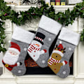Miniatyrbilde 4 av 5: Nissestrømper Julepynt Gaveposer Ornamenter Gaveposer Sokker Høytidsdresser Julestrømper (3 stykker gammel mann + snømann + elg)