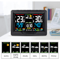 Miniatyrbild 4 av 5: Den nya 3383C färgskärm väderklocka inomhus komfortdetektering trådlös sensor USB väckarklocka FJ3383C utan batteri