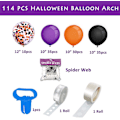 Miniatyrbillede 2 af 5: Halloween dekorativ ballonbue-guirlandesæt 114 stykker