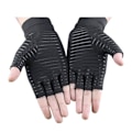 Miniatyrbillede 3 af 4: Kobber Kompressions Fingerløse Gigt Handsker til Mænd og Kvinder - Anti-Slip, Sort M