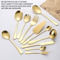 Miniatyrbillede 3 af 5: Bestiksæt Serveringsstykke 11PC-Guld gold