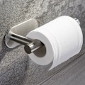 Pikkukuva 4 / 5: Nailleton levy luonnonvärinen 6-osainen wc Kylpyhuone 304 ruostumattomasta teräksestä valmistettu pehmopaperipidike Punch Free WC