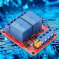 Miniatyrbild 3 av 5: 2PCS 12V 2-kanals relämodul med optokopplare isolering hög och låg nivå trigger